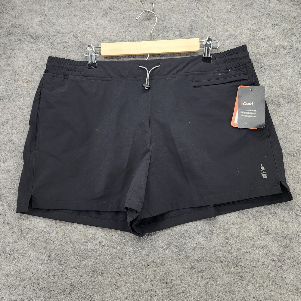 Bass Outdoor Shorts Womens Large Black BCool Drawcord